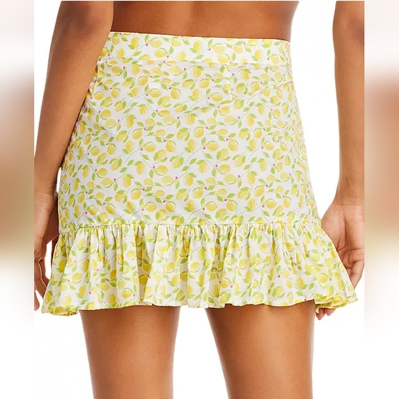 SOLID & STRIPED Corey Lemon Print Wrap Skirt SIZE L - Picture 2 of 2